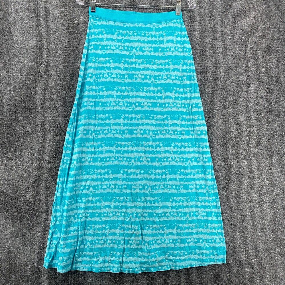 Fresh Produce Skirt Womens XS Maxi Blue Pull On Long Beachy Cotton Casual Resort